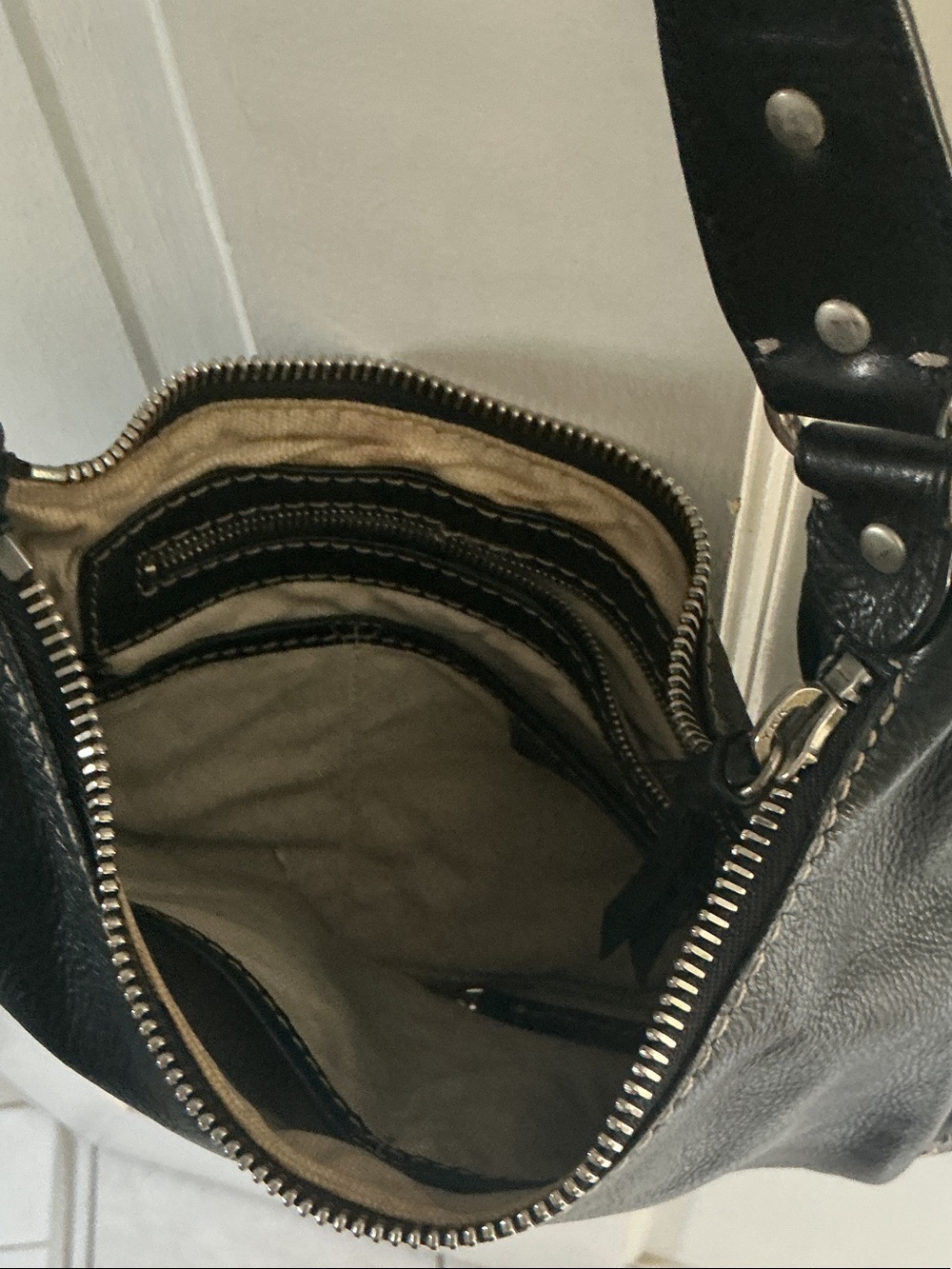 Michael Kors Black Studded Shoulder Hobo - Picture 3 of 7